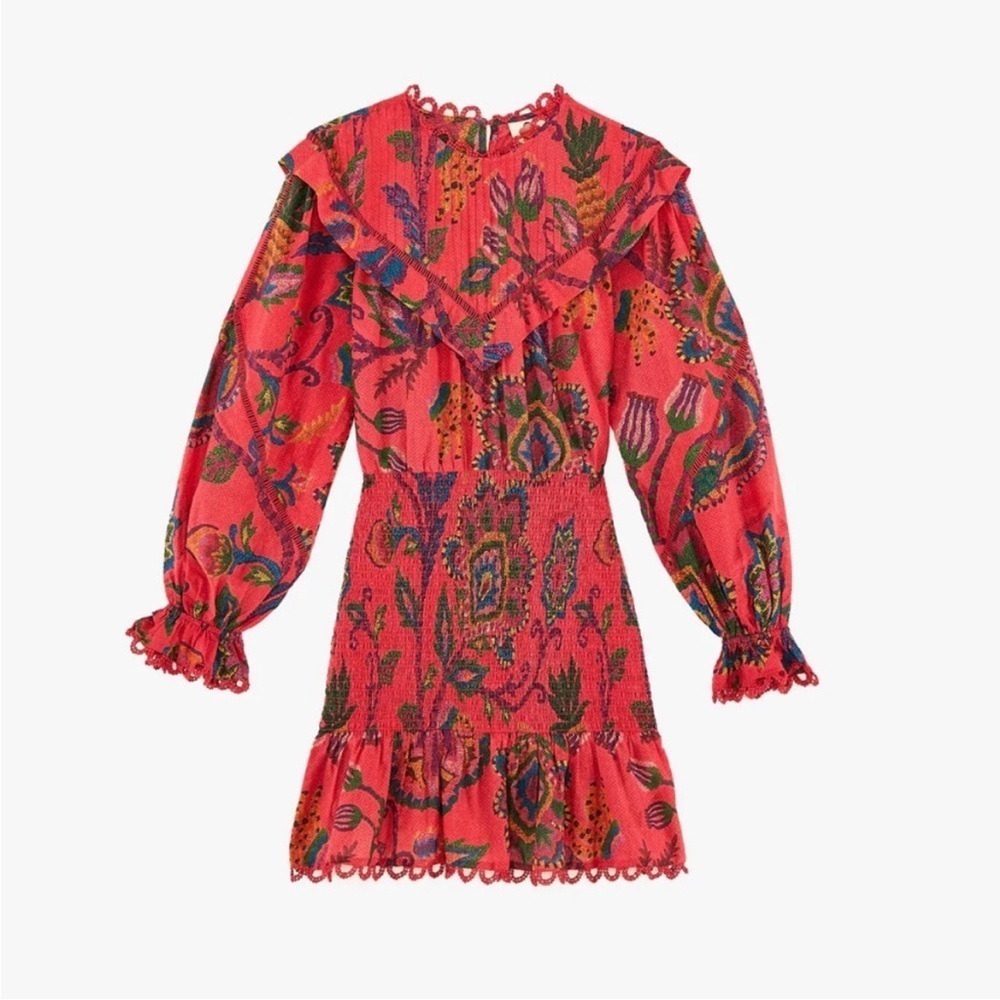 FARM Rio Red Floral Mini Dress - Picture 9 of 14